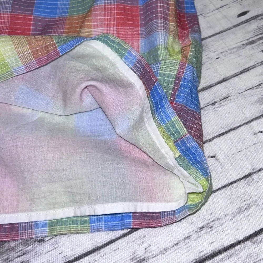 Johnny Was Delacey Plaid Paperbag Shorts - Picture 6 of 10